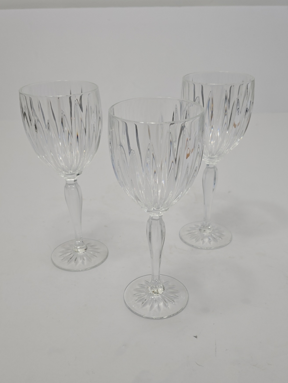 Cristal D'Arques Set Of 3 Durand Classic Crystal Wine Glasses